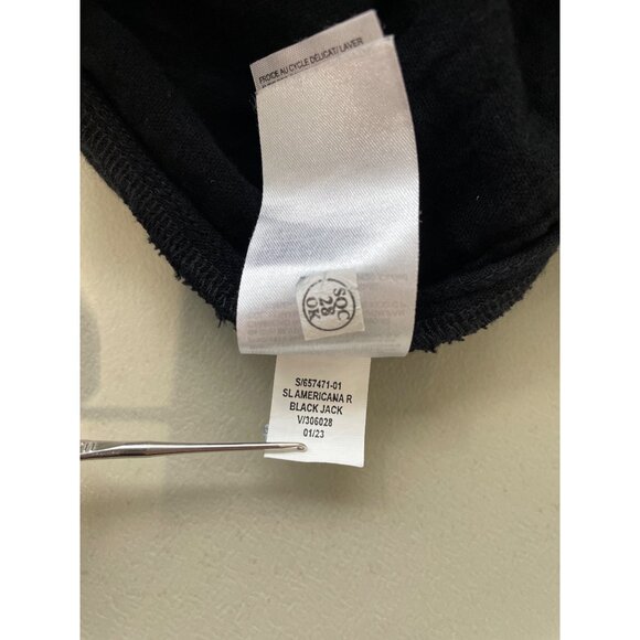 Old Navy Romper Size Small Smocked Ruffle Square Neck Tie Shoulder Black Summer - Picture 7 of 10